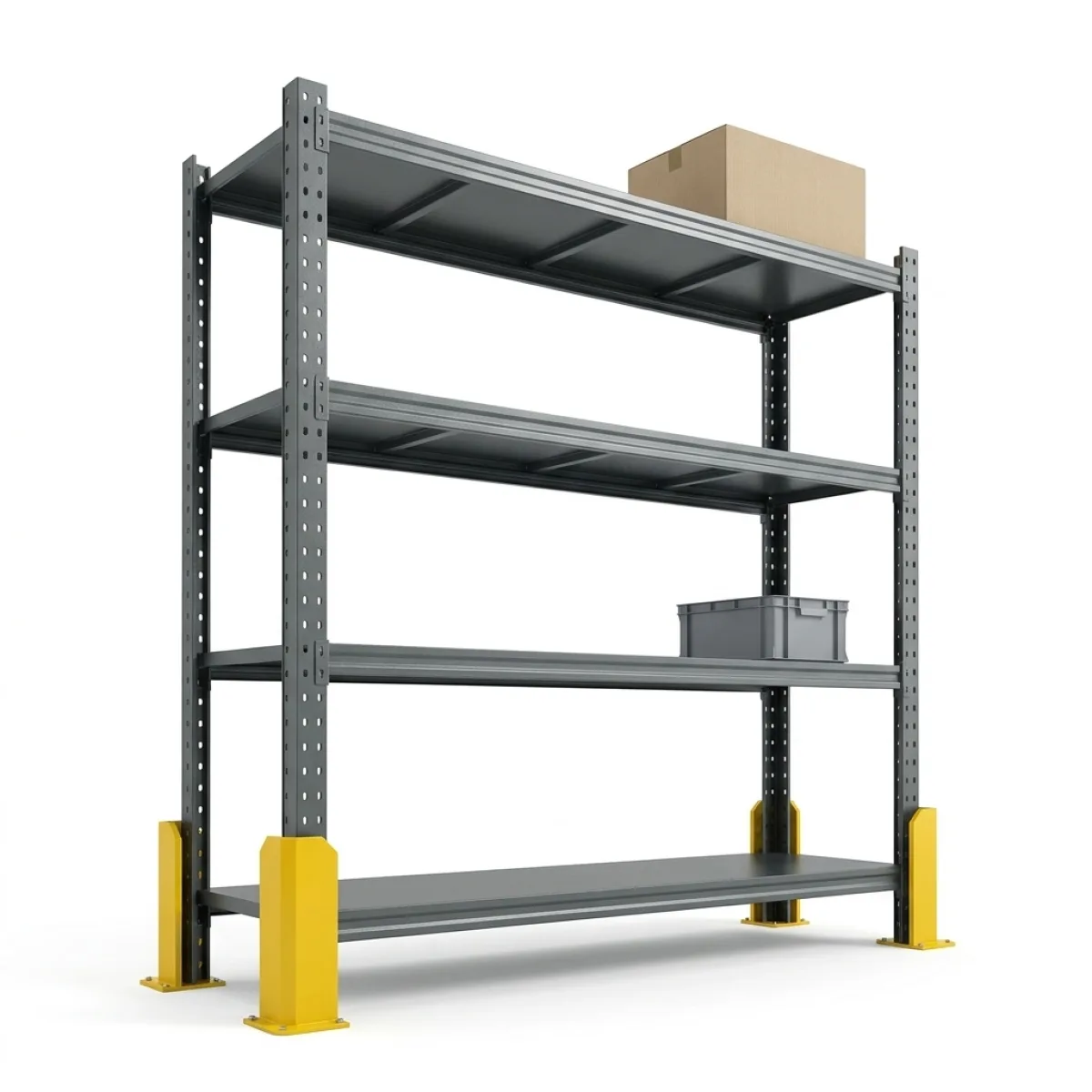 Scaffale Metallico Resistente 200 kg · 200x200x60 cm · Grigio Grigio 3