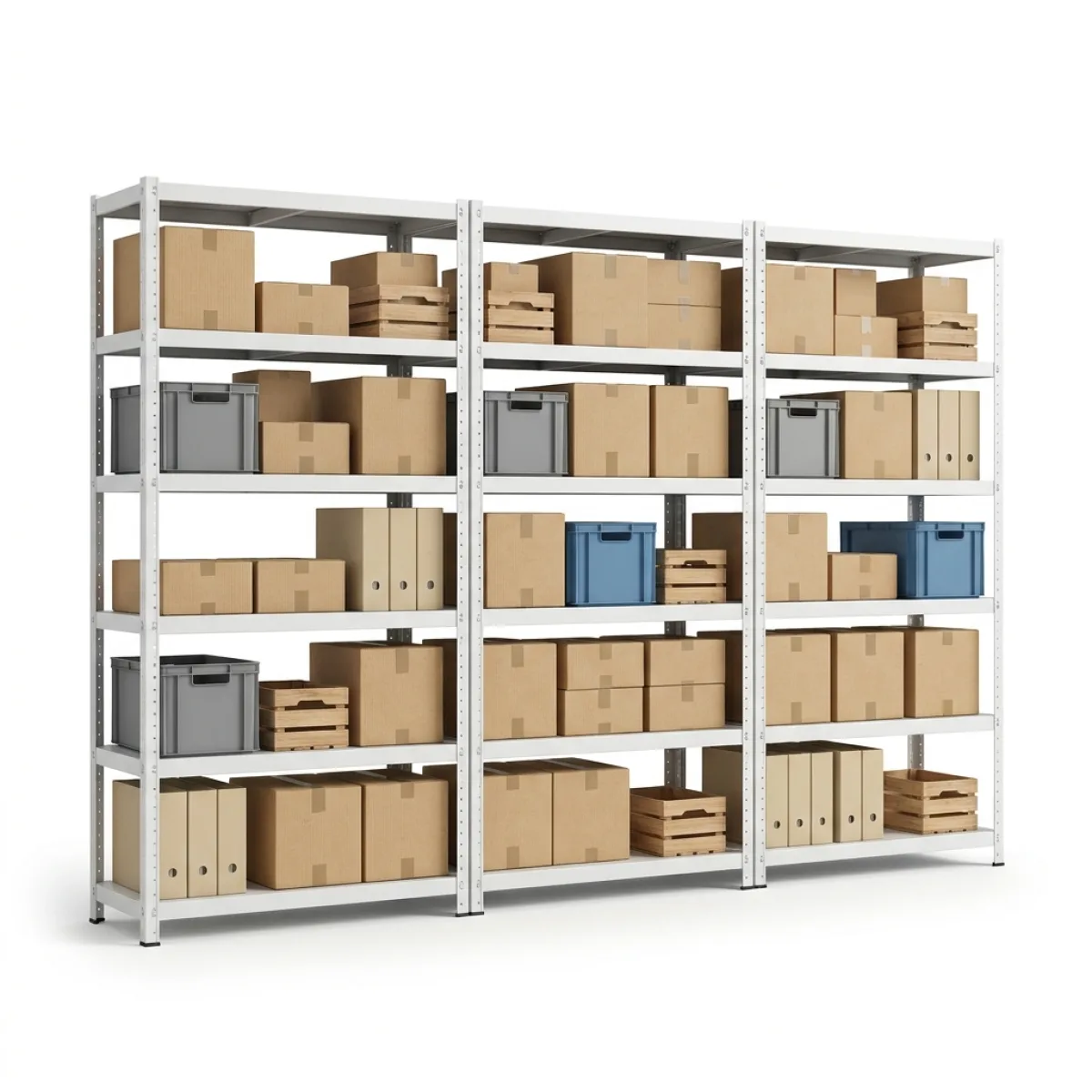 Prateleiras para Lojas Comerciais 3 Módulos · 180x90x40 cm · 175 kg