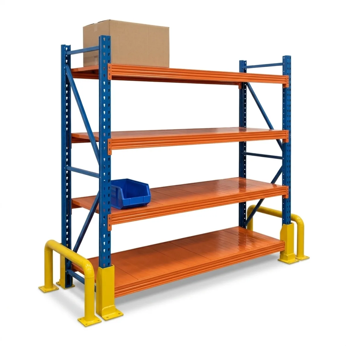 Scaffale a Bulloni per Magazzino · 200x200x60 cm · Blu/Arancione Blu/Arancione 5