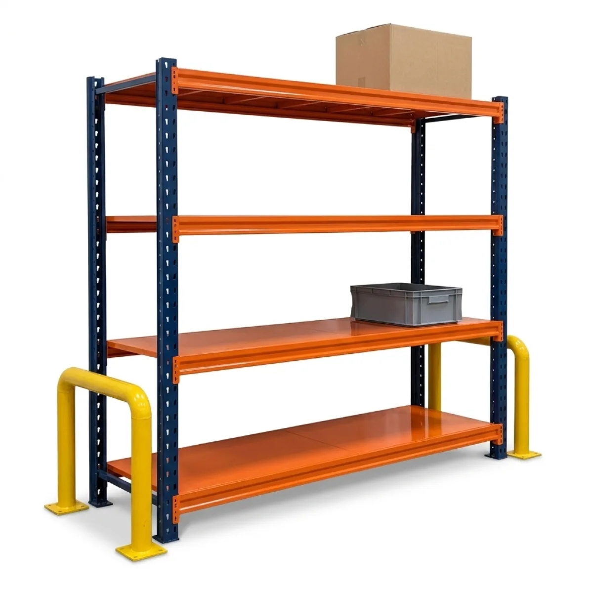 Scaffale a Bulloni per Magazzino · 200x200x60 cm · Blu/Arancione Blu/Arancione 4