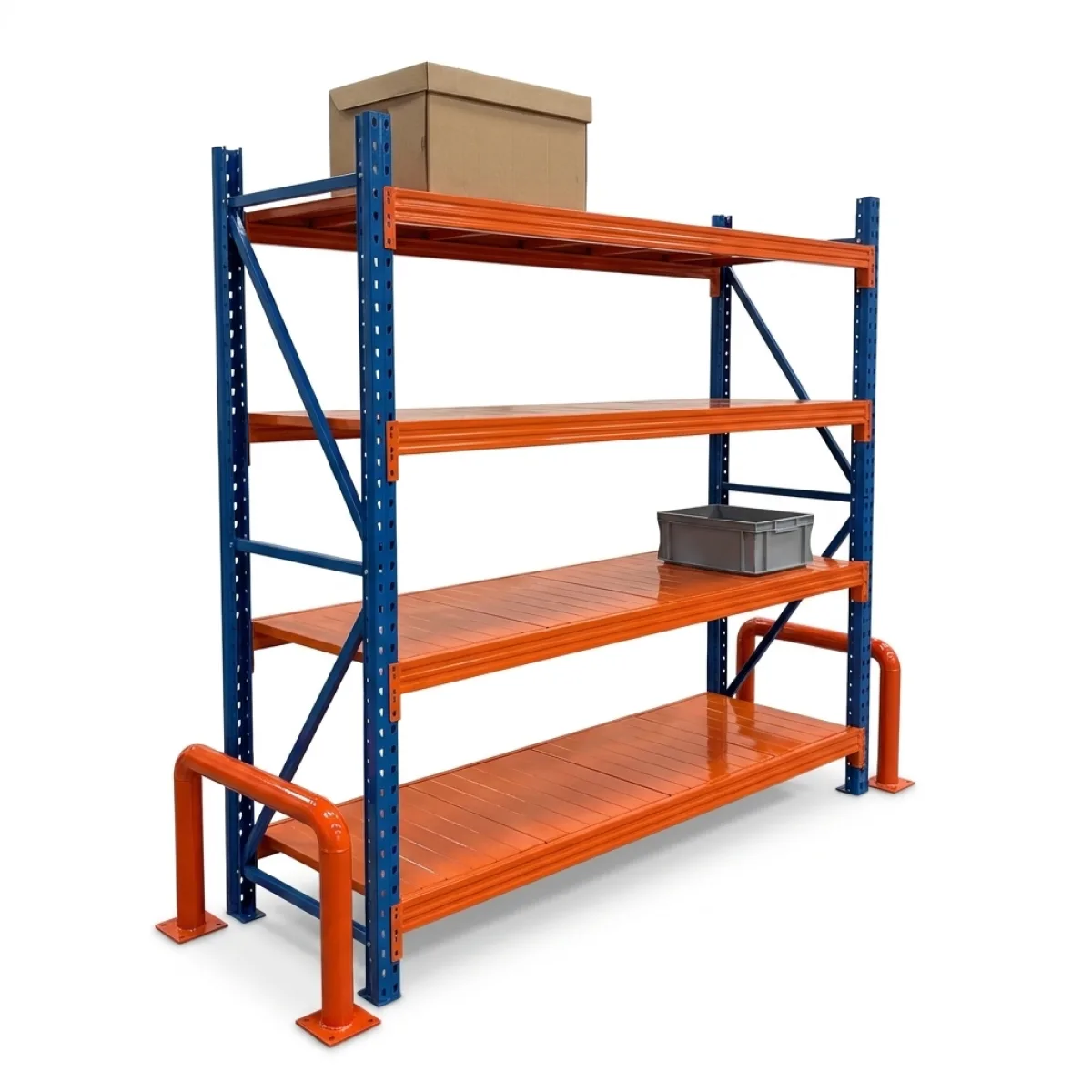 Scaffale a Bulloni per Magazzino · 200x200x60 cm · Blu/Arancione Blu/Arancione 7