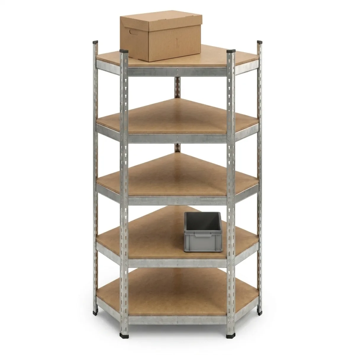 Prateleira em L Industrial · 180x90x30 cm · 175 kg · Galvanizado