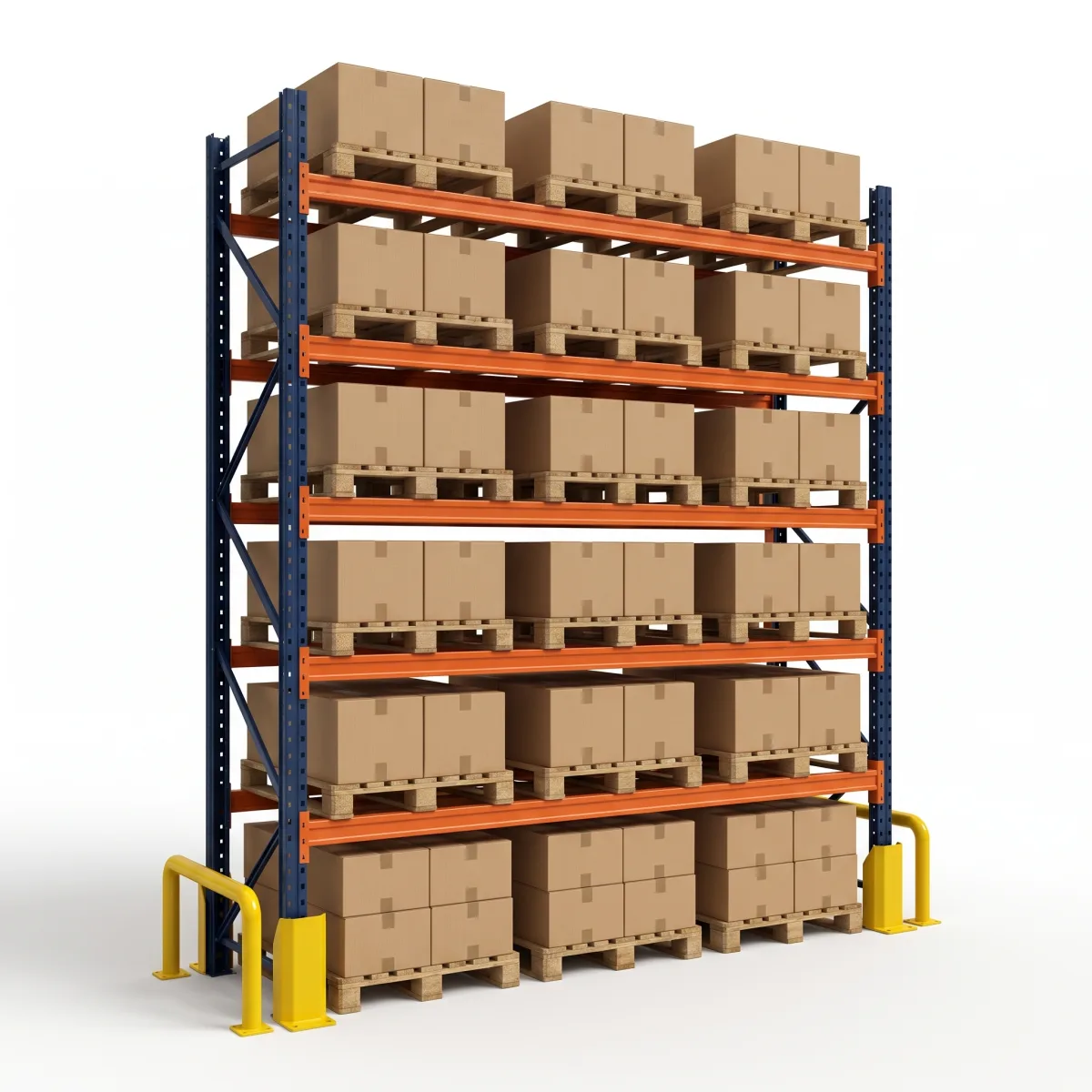 Étagères de Stockage pour Palettes 1000 kg · 5 Niveaux · 353x269 cm Bleu/Orange 4