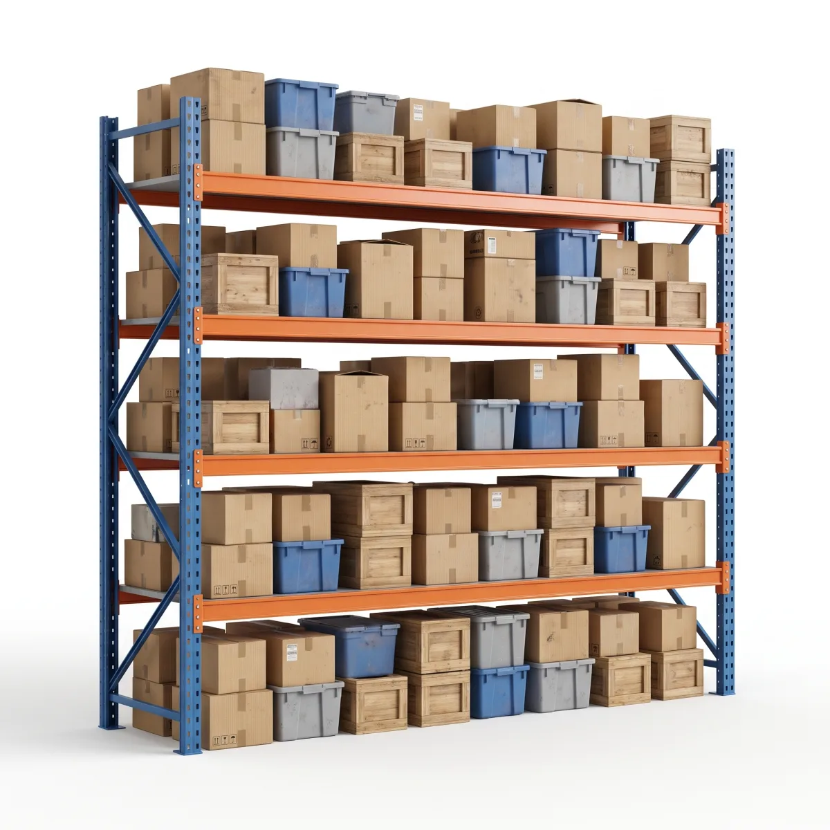 Scaffali per Deposito 1500 kg · 4 Livelli · 255x269x100 cm · 3 pallet