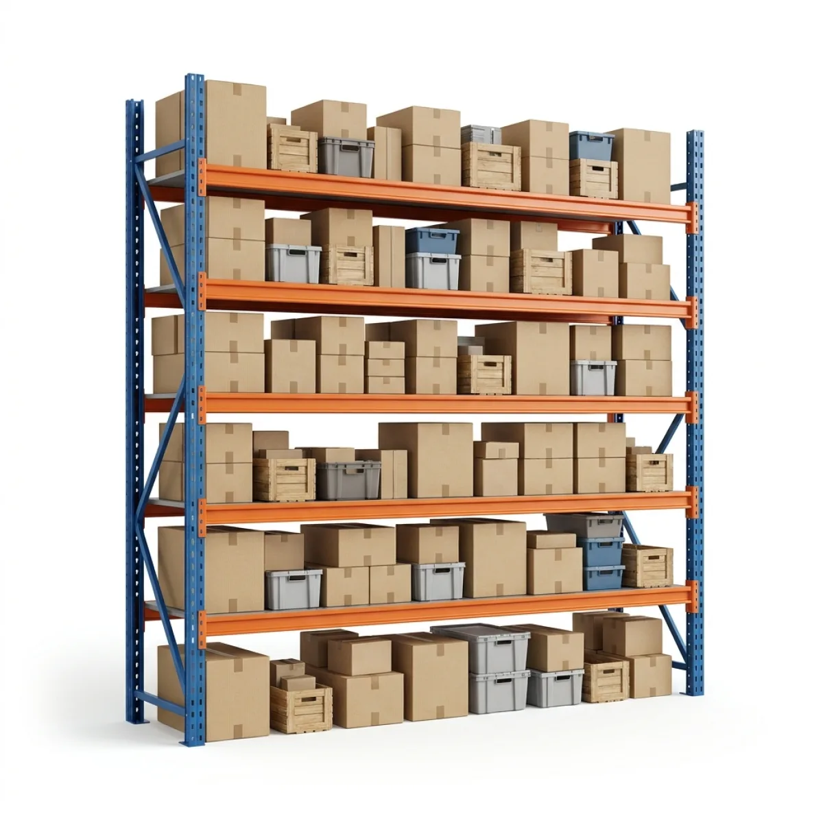 Palettier de manutention 1000 kg · 5 niveaux · 255x184 cm Bleu/Orange 9
