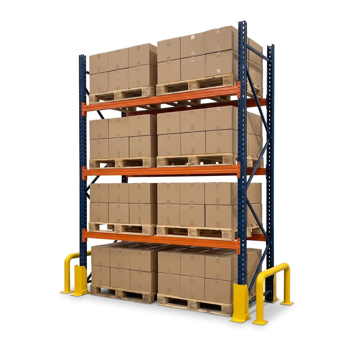 Rack à palettes pour charge lourde 1000 kg · 3 niveaux · 300x184 cm Bleu/Orange 4