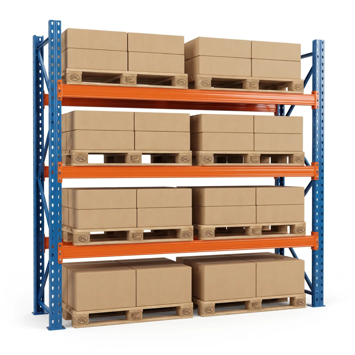 Scaffali Portapallet 1000 kg · 3 Livelli · 300x184x100 cm · 2 pallet