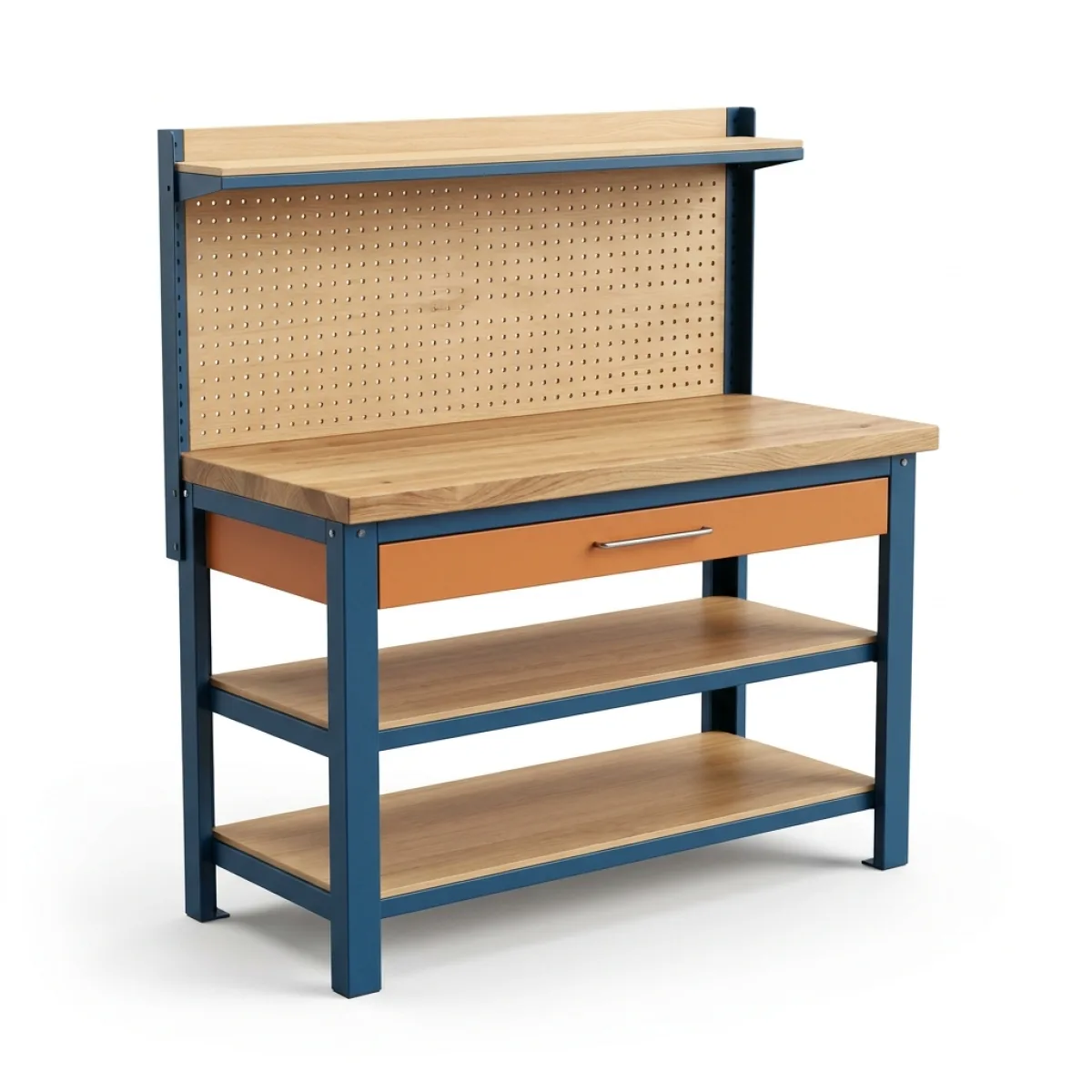 Banco da Lavoro per Officina · Pannello e Cassetto · 150x120x60 cm