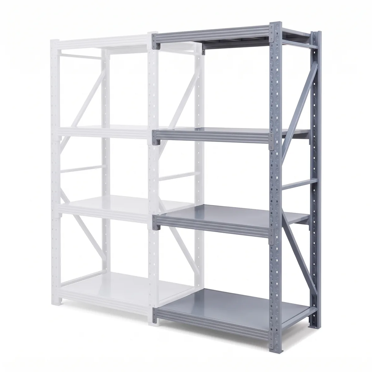 Regalerweiterung für Lager · Grau · 200×200×60 · 200 kg