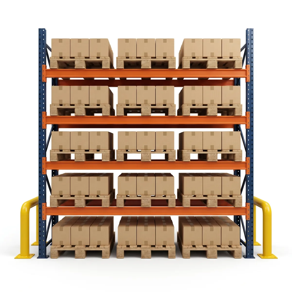 Rayonnage rack à palettes 1500 kg · 4 niveaux · 300x269 cm Bleu/Orange 3