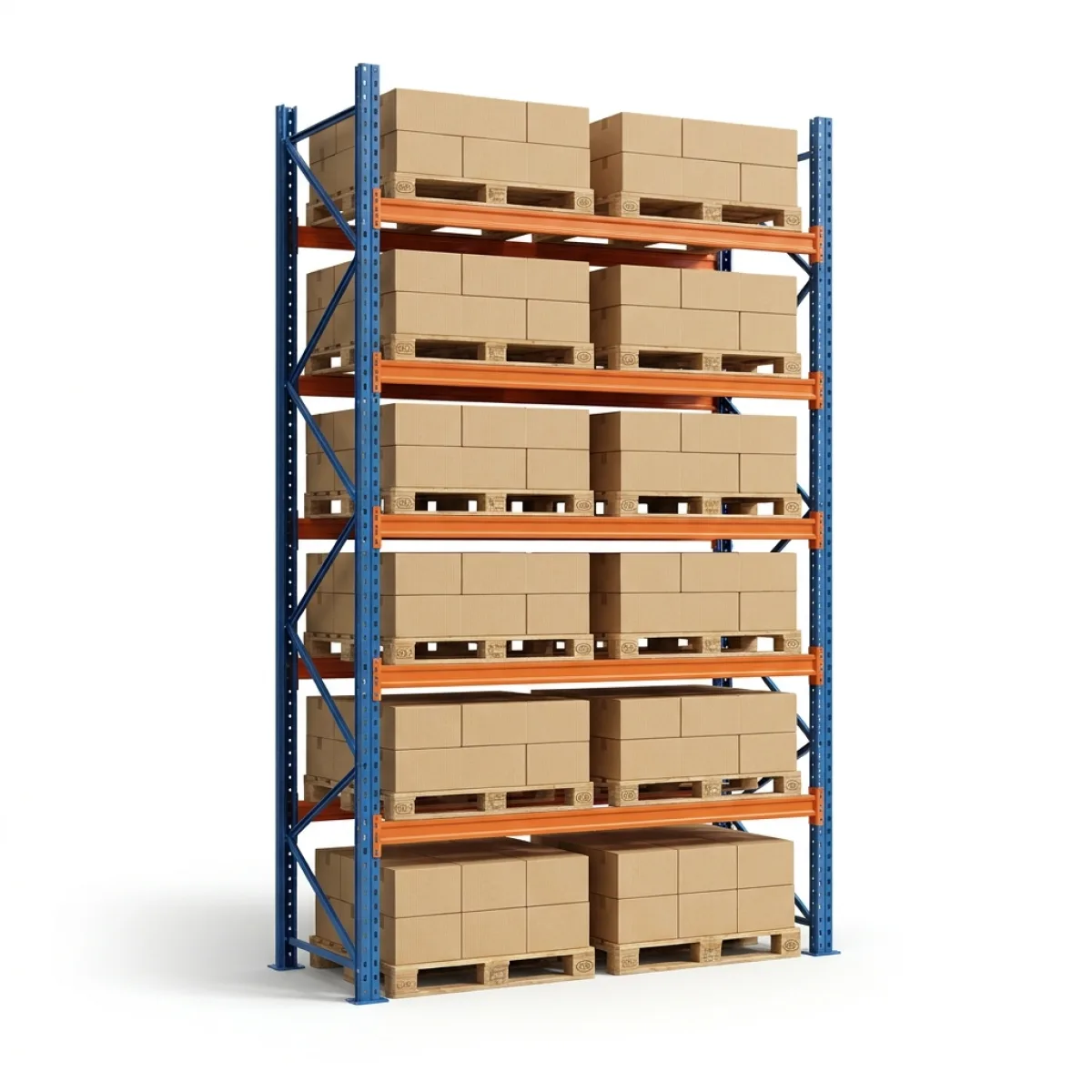 Magazzino Portapallet 1000 kg · 5 Livelli · 353x184x100 cm · 2 pallet