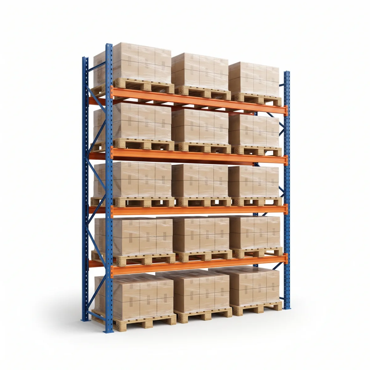 Palettier pour charges lourdes 1000 kg · 4 niveaux · 300x269 cm Bleu/Orange 16