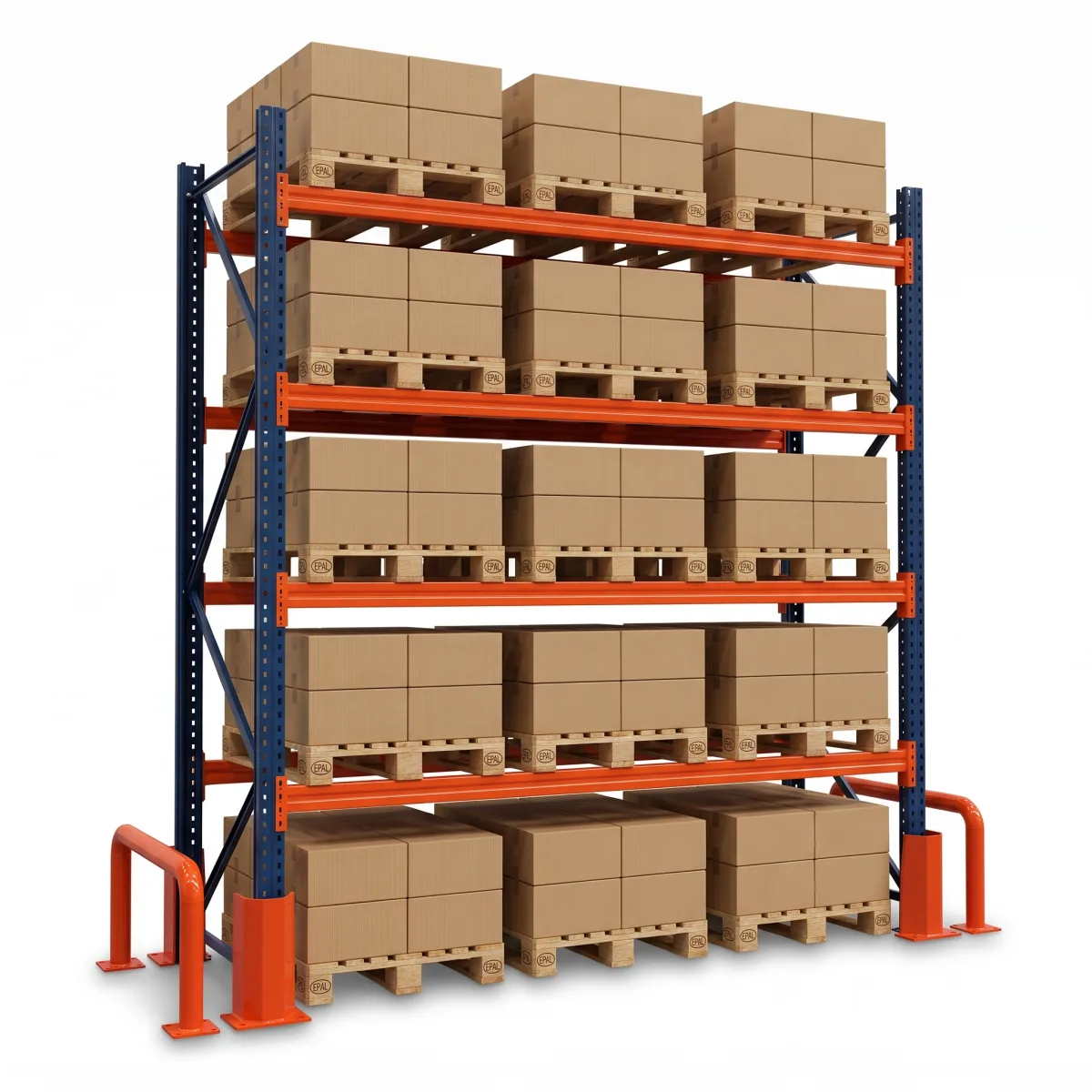 Palettier pour charges lourdes 1000 kg · 4 niveaux · 300x269 cm Bleu/Orange 7