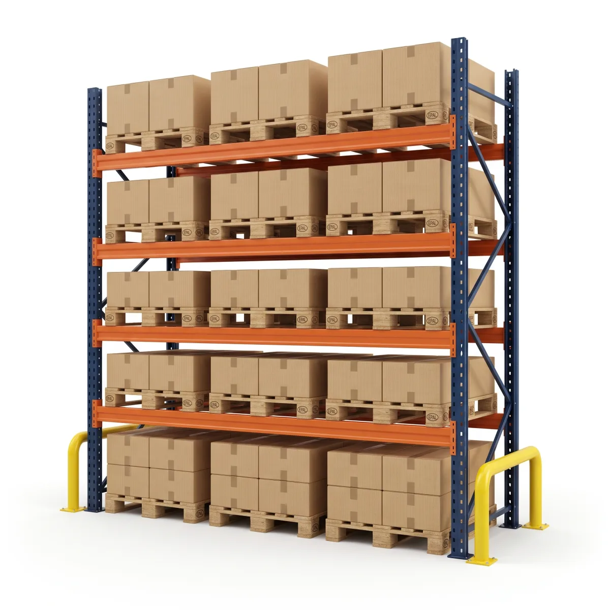 Palettier pour charges lourdes 1000 kg · 4 niveaux · 300x269 cm Bleu/Orange 3