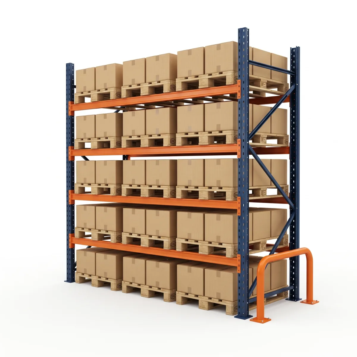 Palettier pour charges lourdes 1000 kg · 4 niveaux · 300x269 cm Bleu/Orange 6