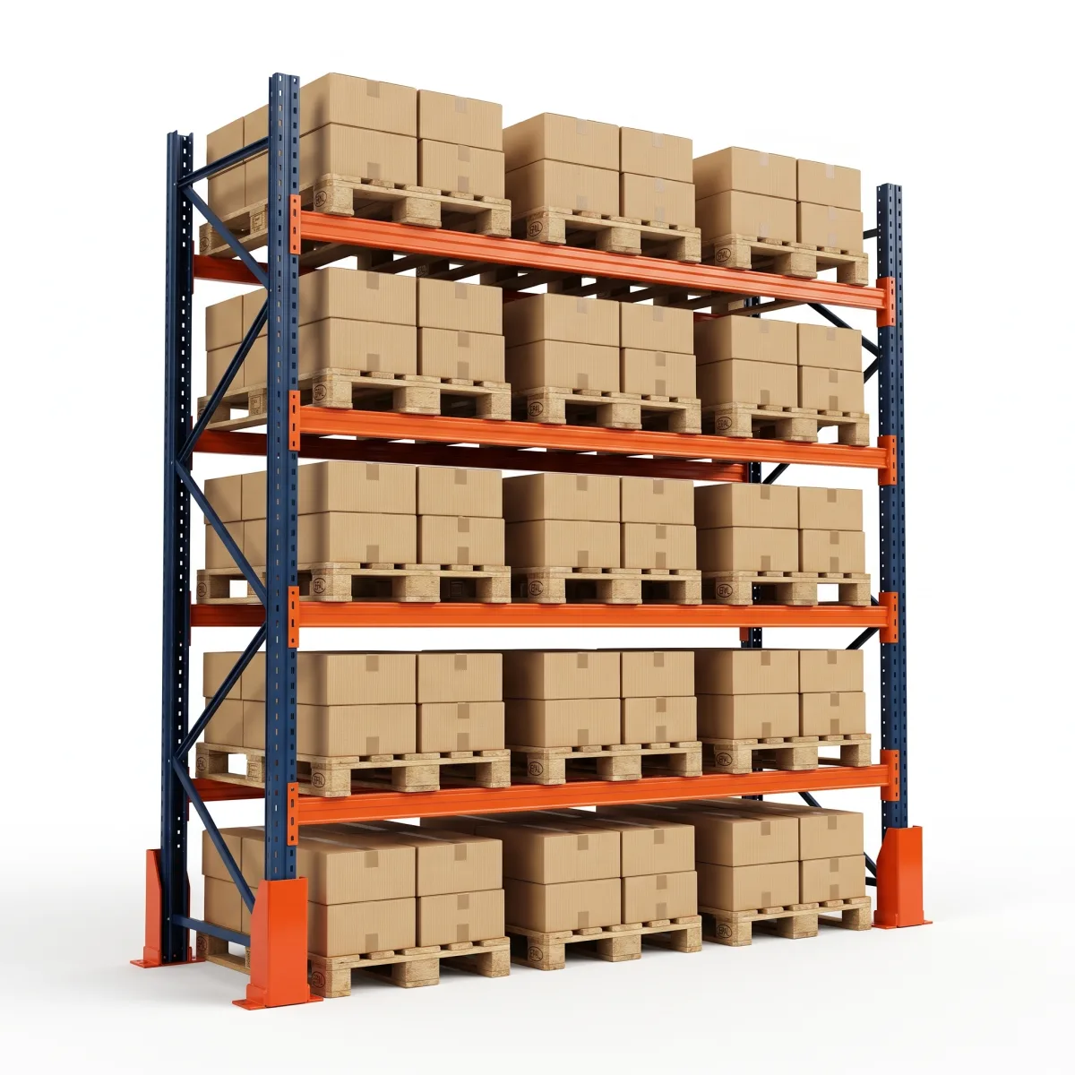 Palettier pour charges lourdes 1000 kg · 4 niveaux · 300x269 cm Bleu/Orange 5