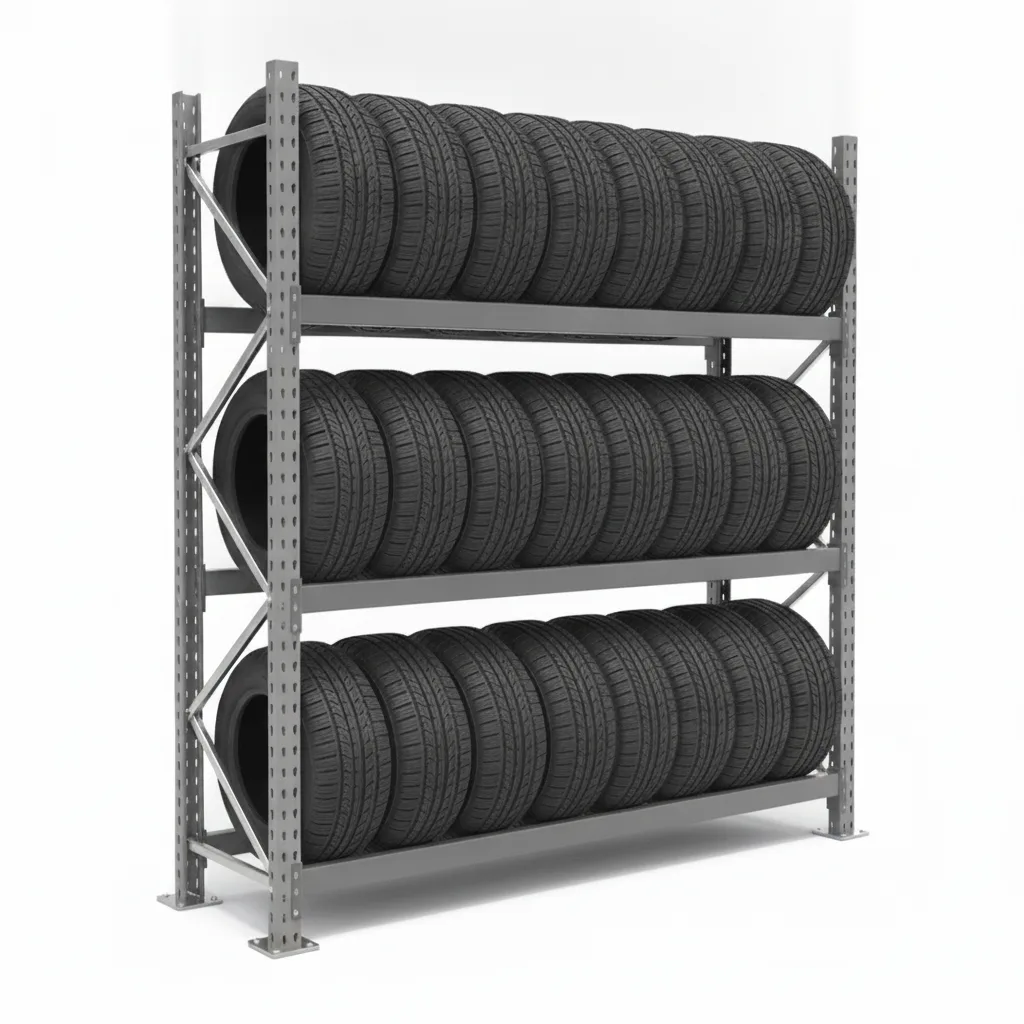Porta Gomme per Auto 300 kg · 3 Livelli · 200x150x45 cm Grigio 10