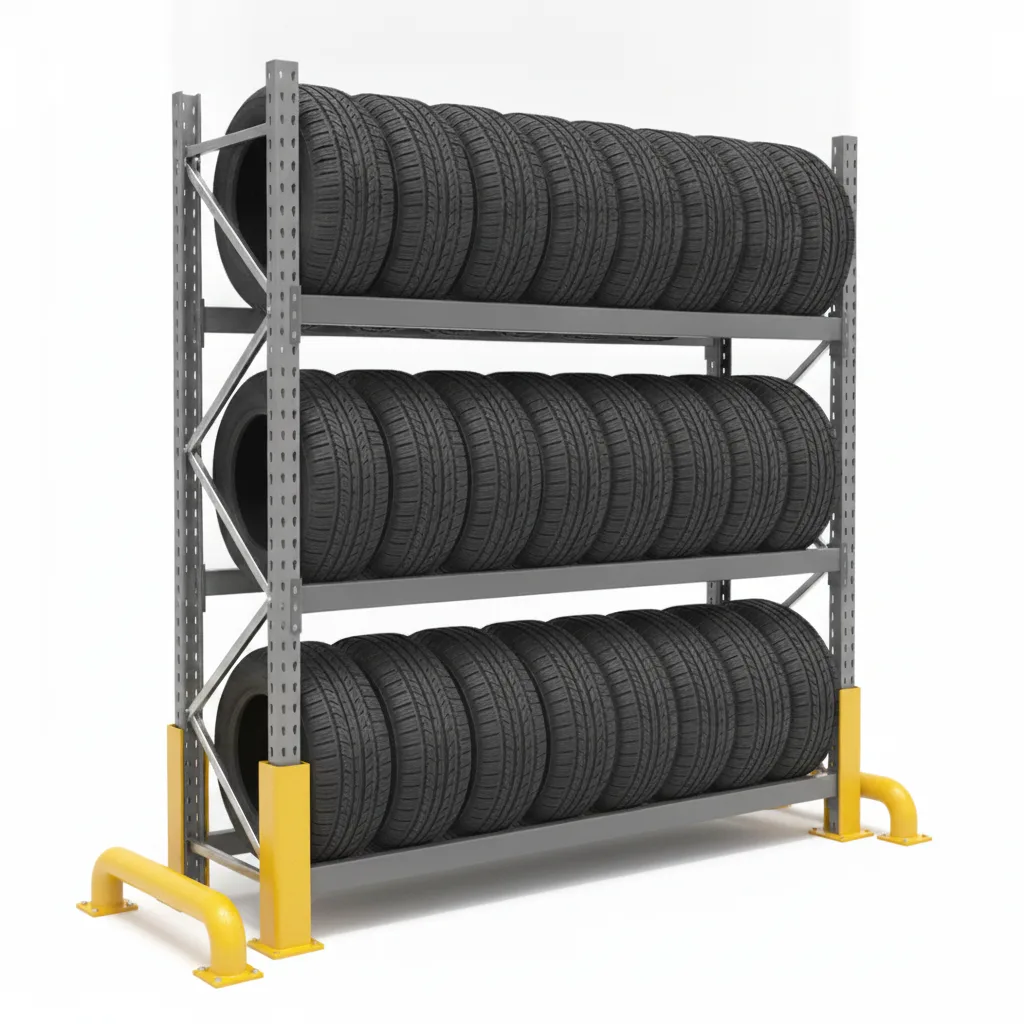 Porta Gomme per Auto 300 kg · 3 Livelli · 200x150x45 cm Grigio 5