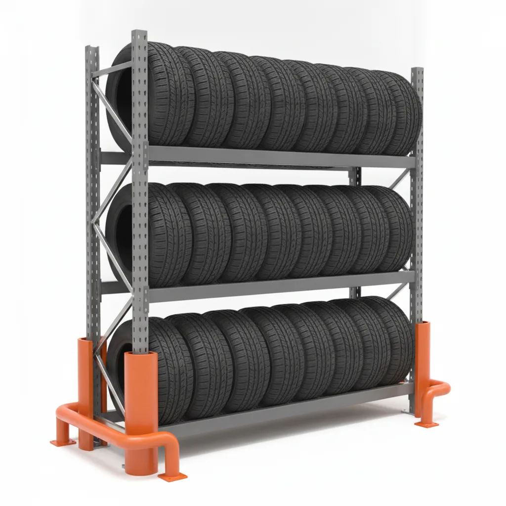 Porta Gomme per Auto 300 kg · 3 Livelli · 200x150x45 cm Grigio 8