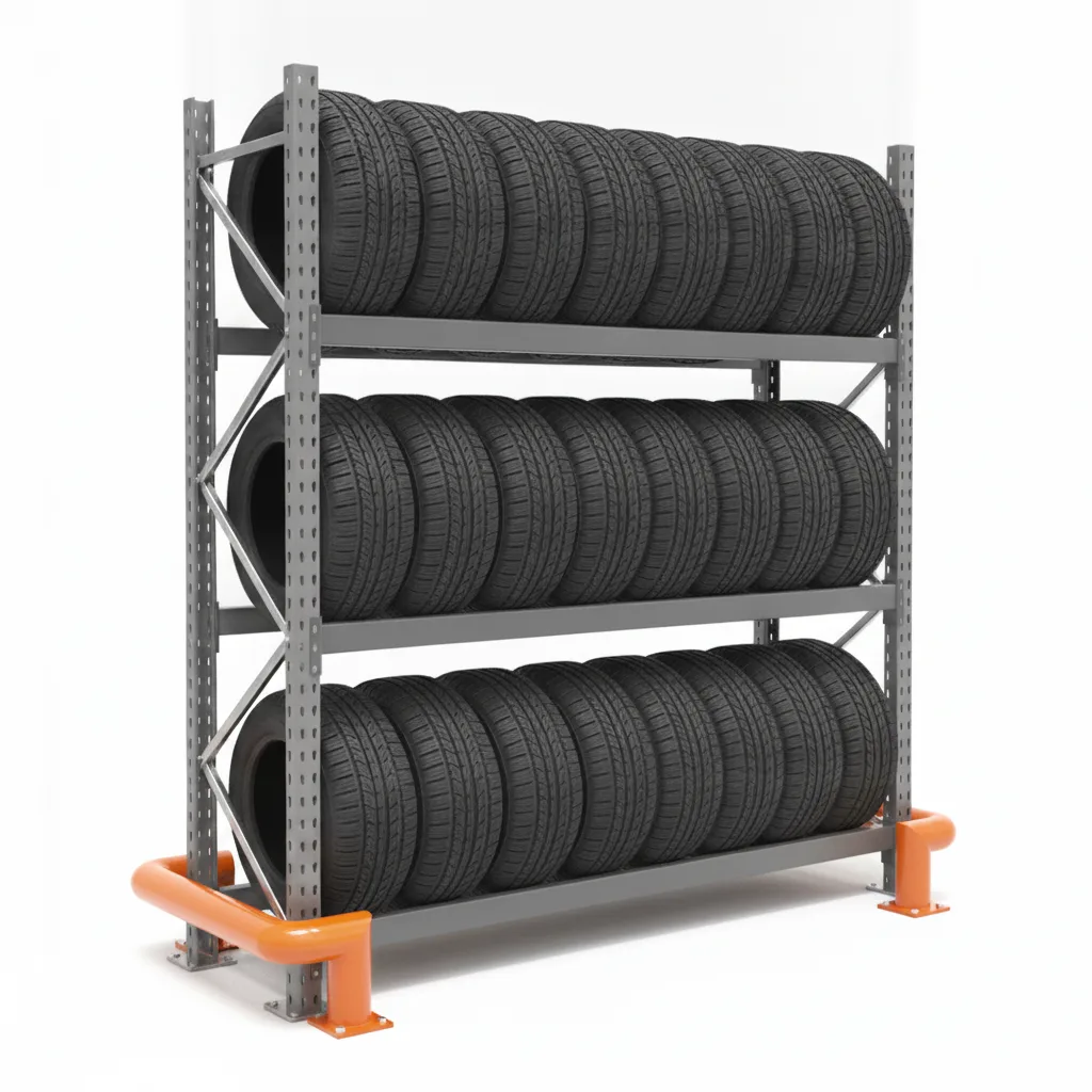 Porta Gomme per Auto 300 kg · 3 Livelli · 200x150x45 cm Grigio 7