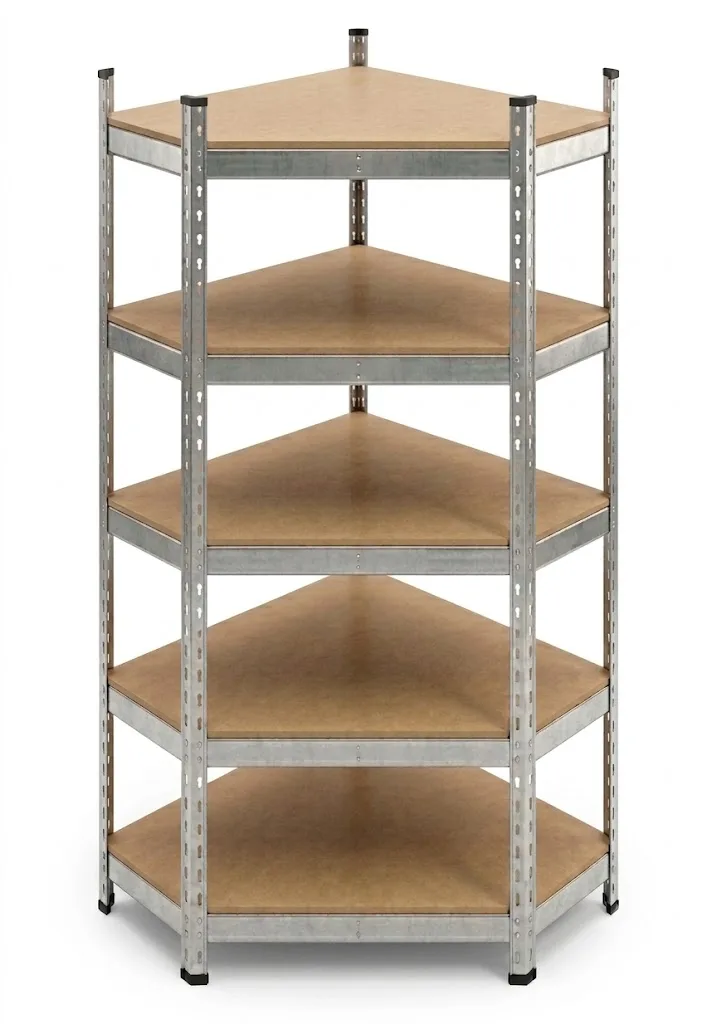 Prateleira em L Industrial · 180x90x30 cm · 175 kg · Galvanizado Galvanizado 2