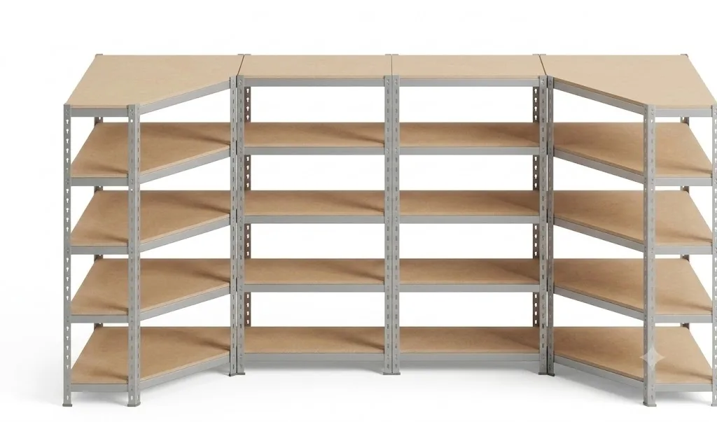 Prateleira Modular de Metal em U 2 Módulos · 180x90x40 cm Galvanizado 2